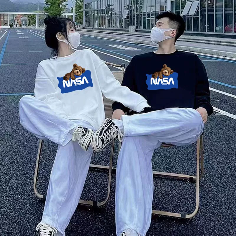 2026圆领连帽卫衣男女潮牌宽松百搭简约秋季情侣上衣