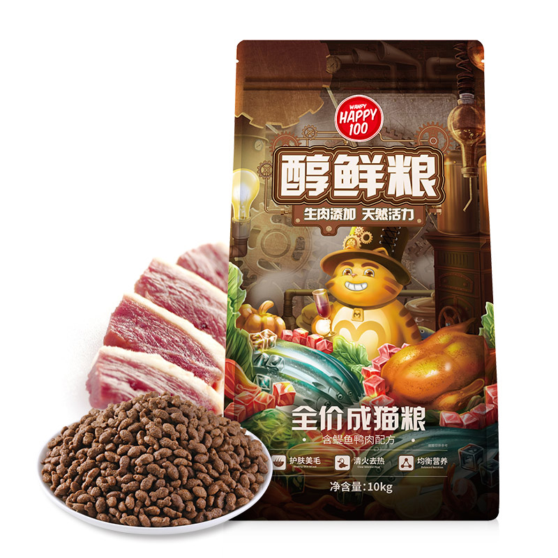 顽皮醇鲜全价成猫粮10KG