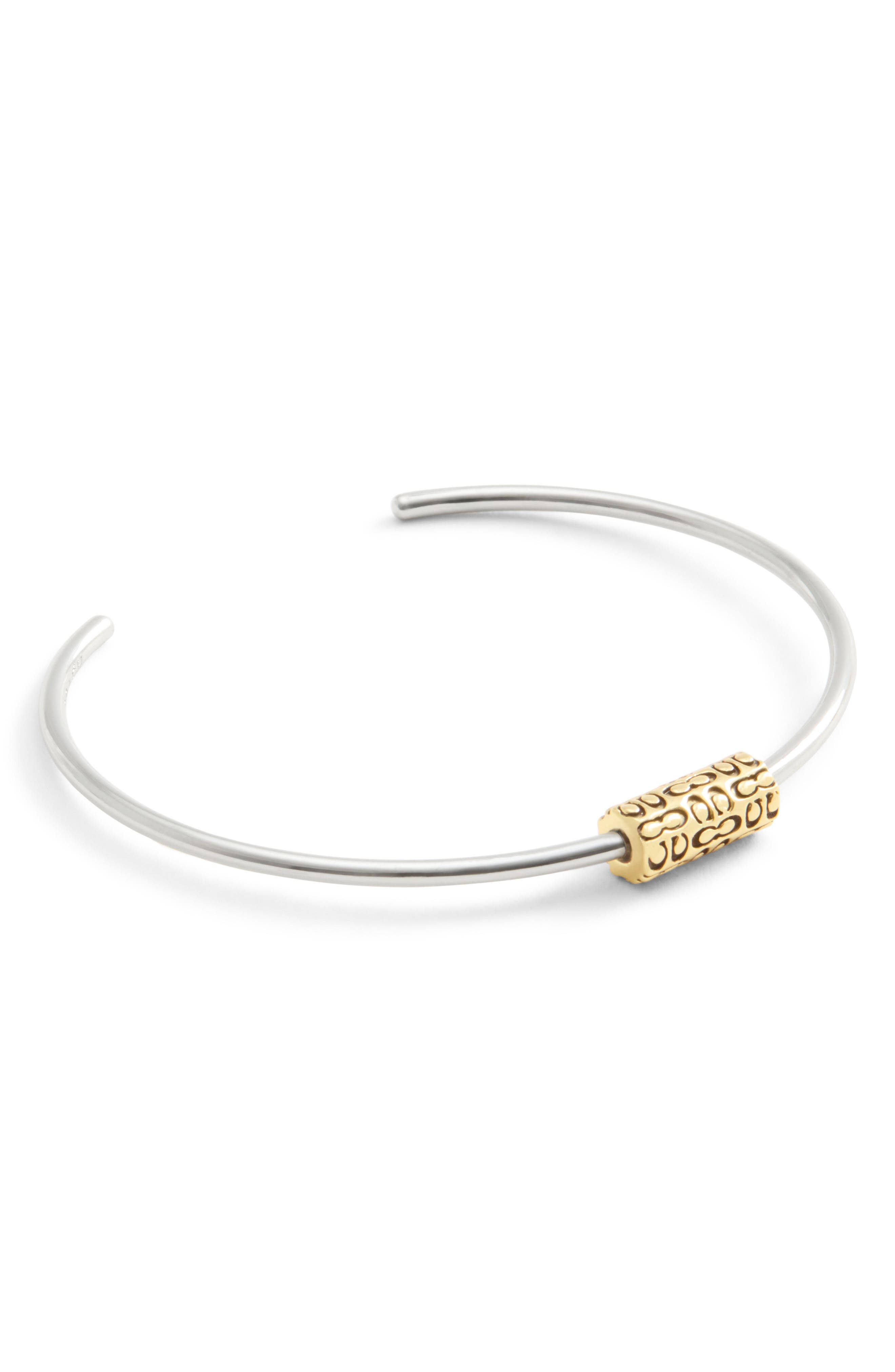 COACH Logo Bead Open Cuff Bracelet