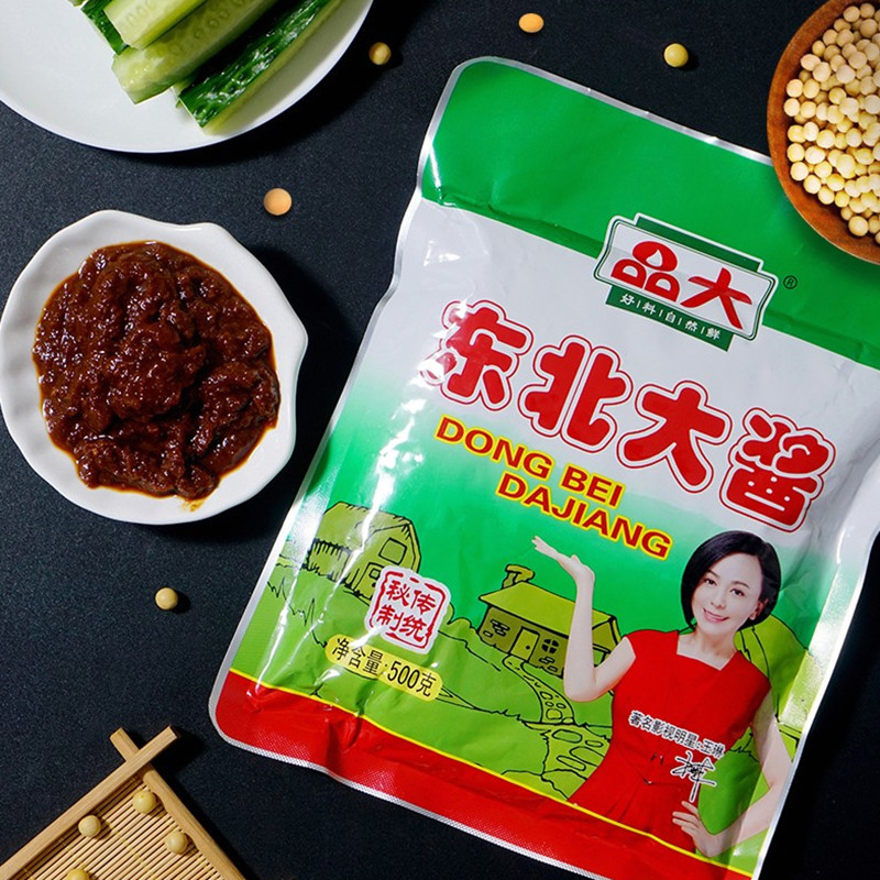 发6袋！【品大】黄豆酱东北大酱500g*4袋装