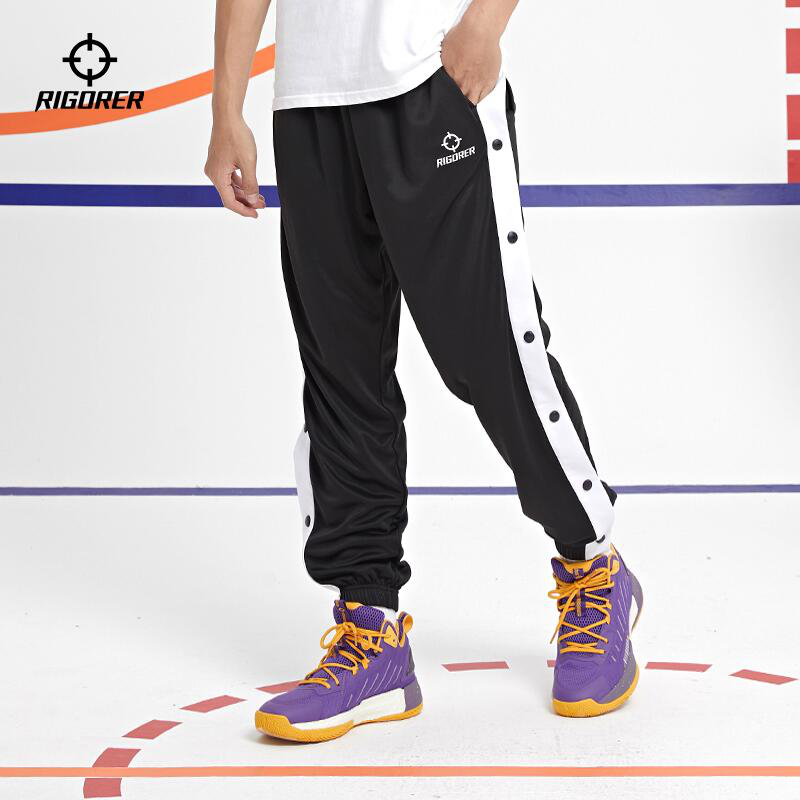 准者篮球排扣裤束脚裤训练全开扣运动卫裤