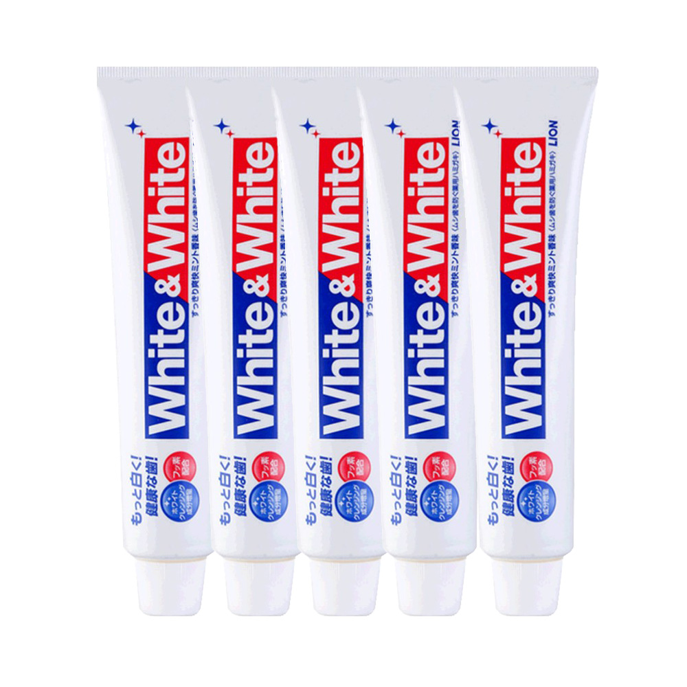 5支日本狮王Lion美白牙膏150g