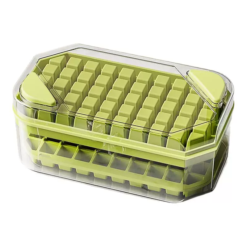 新食品级冰块模具按压冰格家用冰箱自制冰块储存盒带盖冻冰块神器