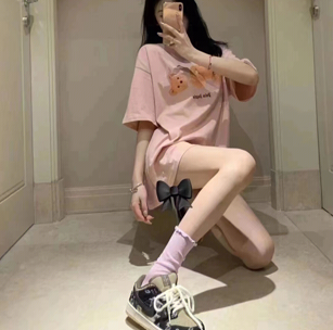 Palm Angels 断头小熊 中长款T恤 粉色 Palm Angels 断头小熊 中长款T恤 粉色