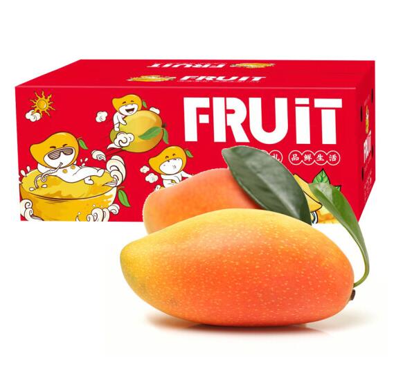 34.9元包邮！漫哆味 海南贵妃芒果 精选9斤装（单果100-150g）