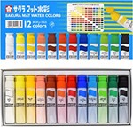 Sakura Craypas 画具 哑光水彩 内含塑料管 12色套装