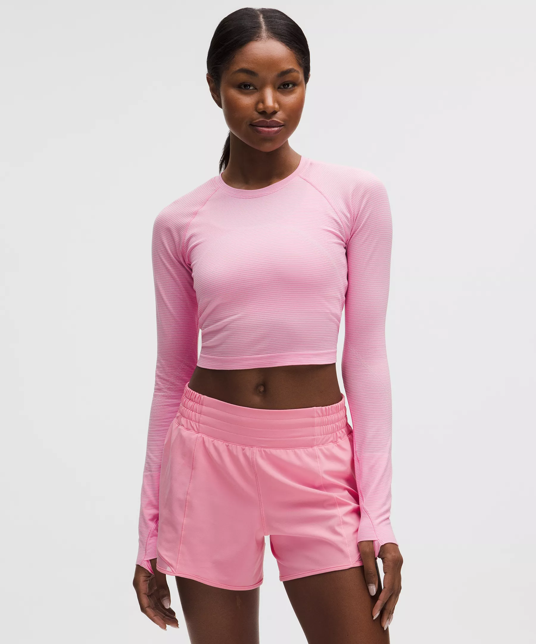 Lululemon Swiftly Tech Cropped女士长袖T恤 2.0
