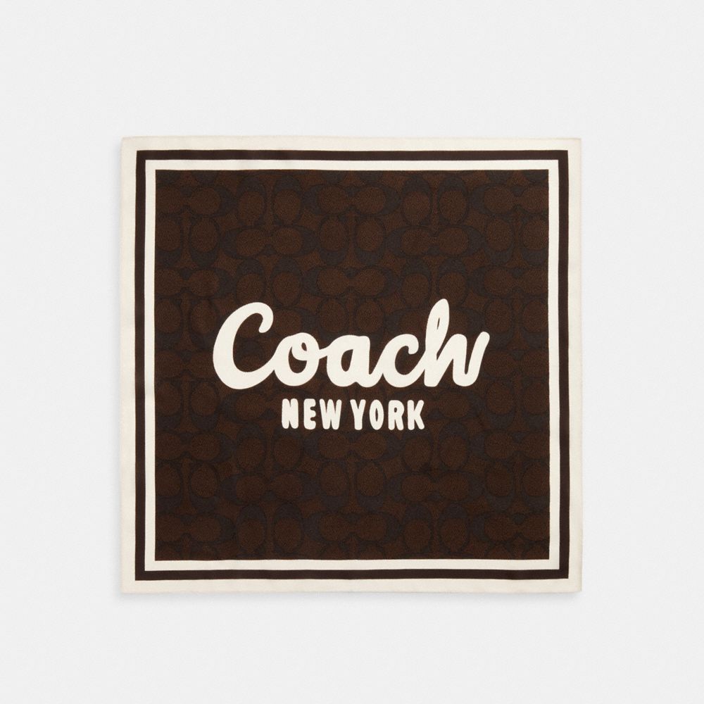 coach signature cursive coach script print silk bandana CZ548-UO5