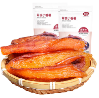 11.9元包邮！云食间带皮小香薯农家蒸薯干250g*2