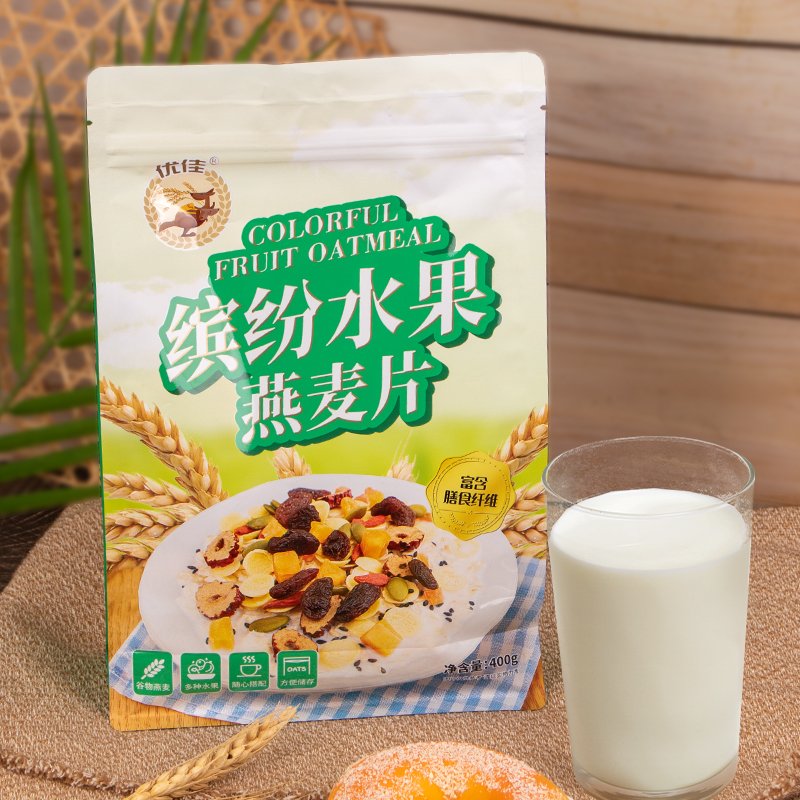 优佳 缤纷水果燕麦片400g