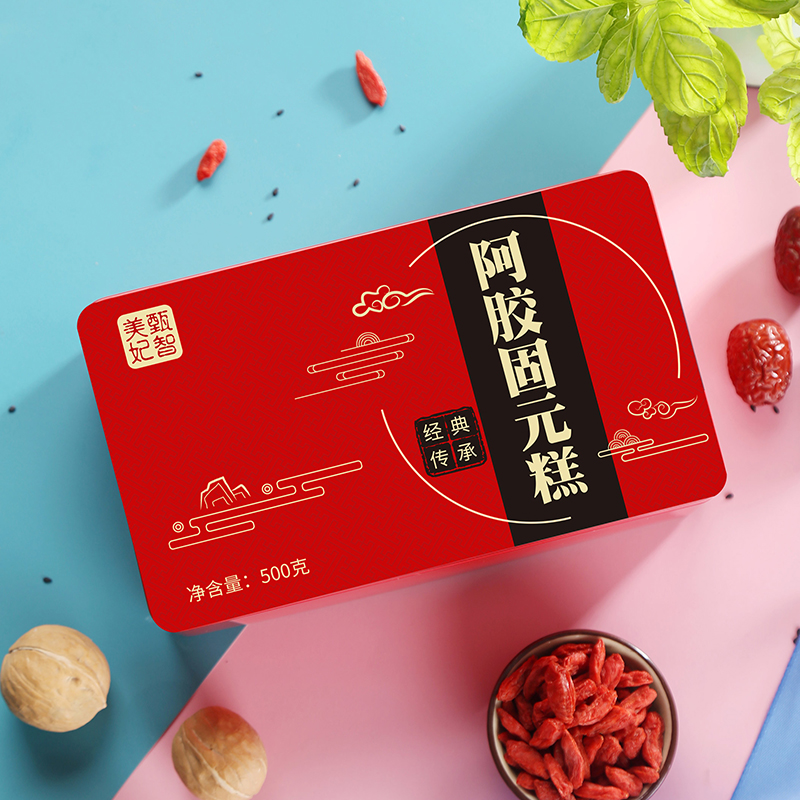 【礼盒装500g】山东阿胶固元糕阿胶糕