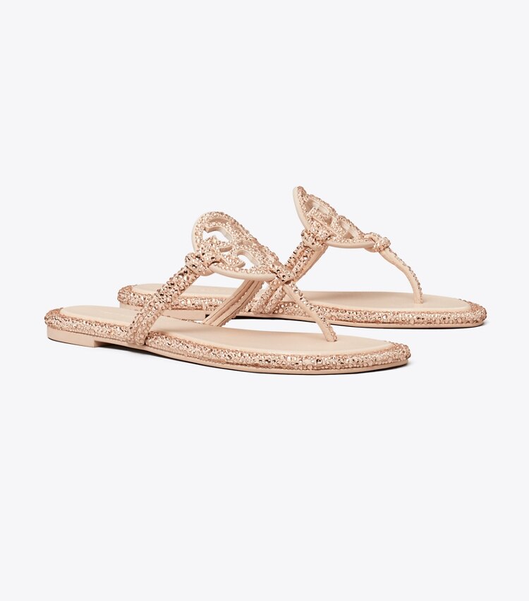 tory burch Miller Crystal Knotted Sandal