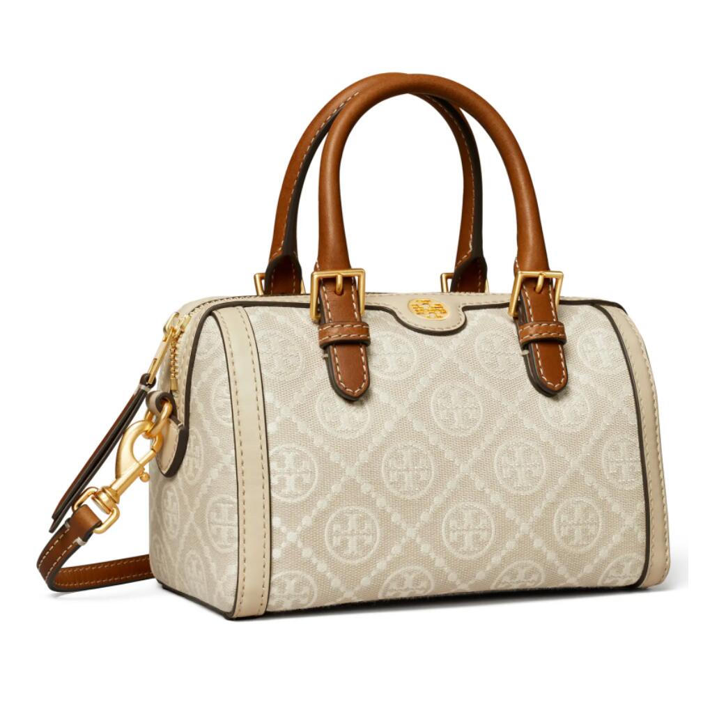 Tory Burch 汤丽柏琦T Monogram Barrel波士顿手提包 Tory Burch 汤丽柏琦T Monogram Barrel波士顿手提包