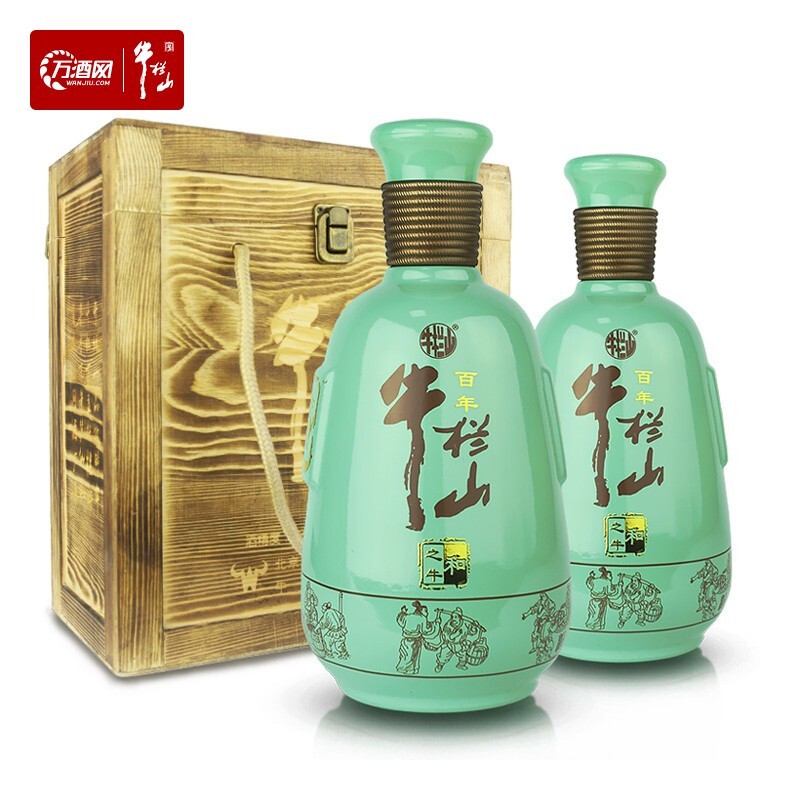 【JD旗舰店】牛栏山 白酒 二锅头 和之牛52度浓香型500ml*2瓶 礼盒装