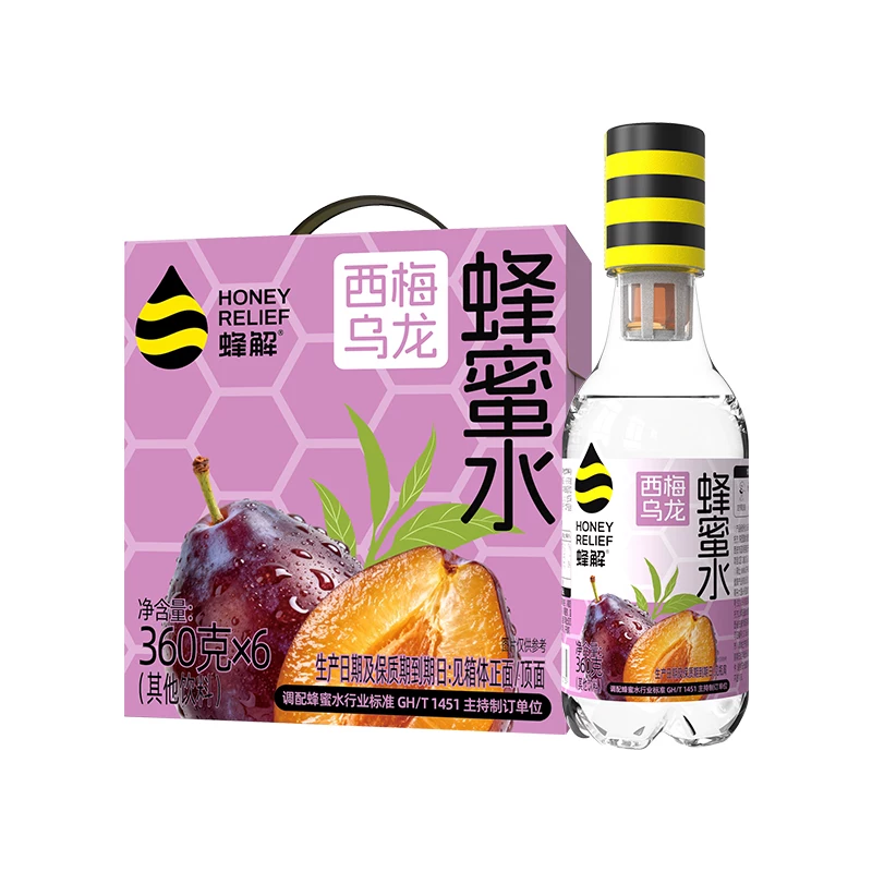 蜂解西梅乌龙蜂蜜水360g×6瓶