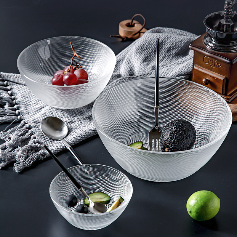 家用水果蔬菜沙拉玻璃碗四只装