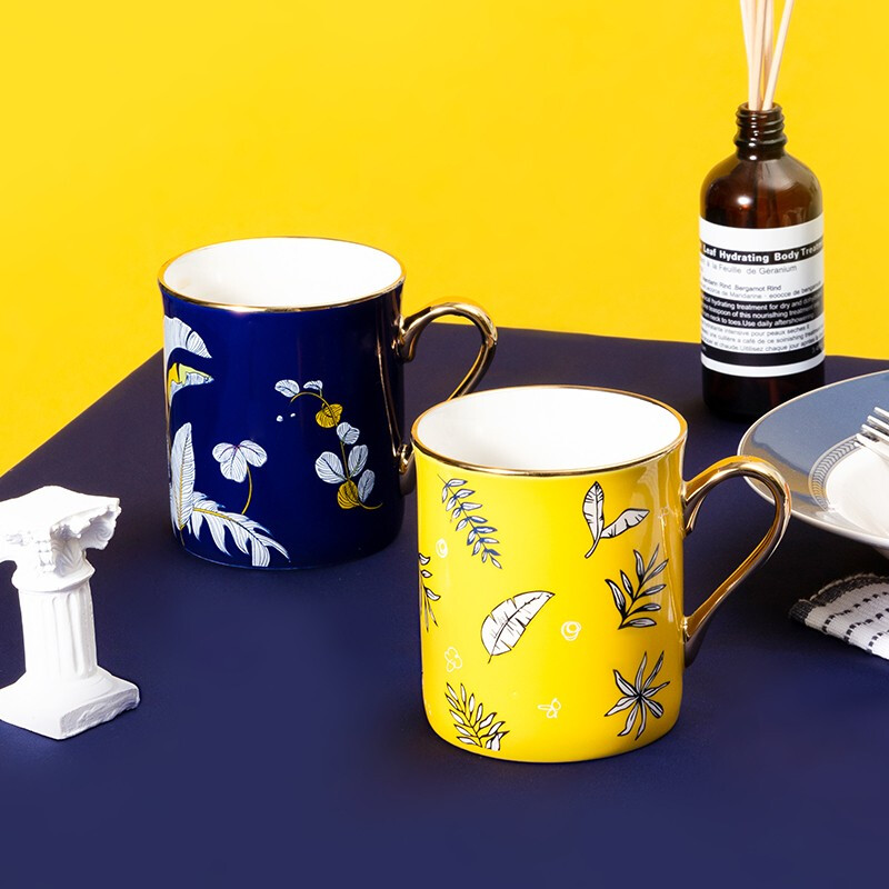 名创优品（MINISO）水墨蓝系列陶瓷对杯2个