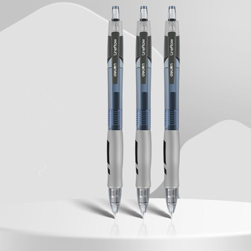 【得力】中性笔学生专用3支按动中