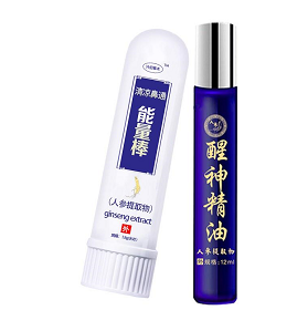 11.9元包邮！盖天灵 防瞌睡  鼻通+提神精油各一盒