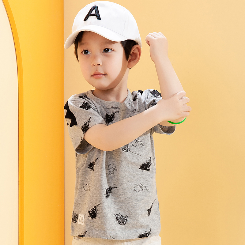 【拍3件】新款男童短袖纯棉卡通T恤