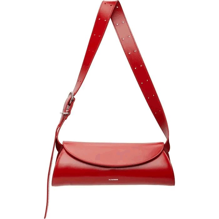 Jil Sander Red Small Cannolo Bag
