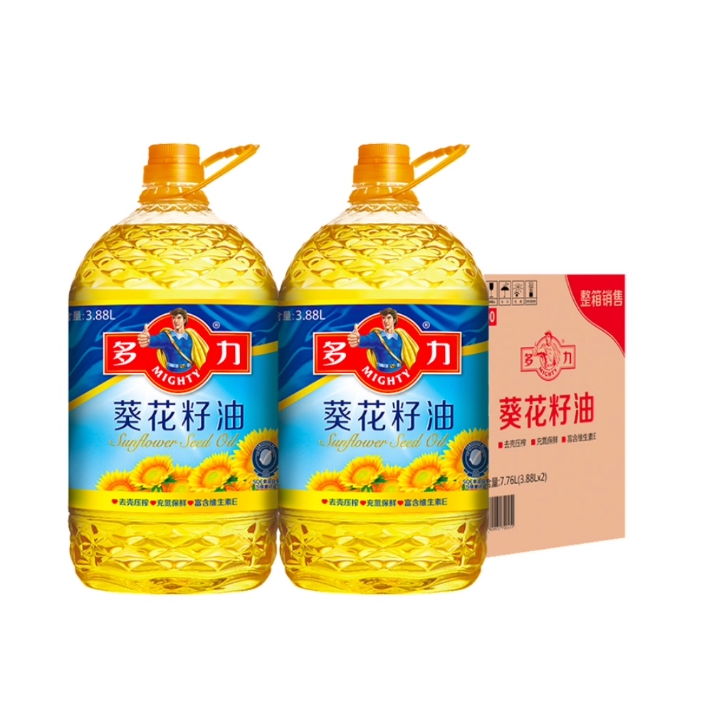 多力葵花籽食用油3.88L*2桶