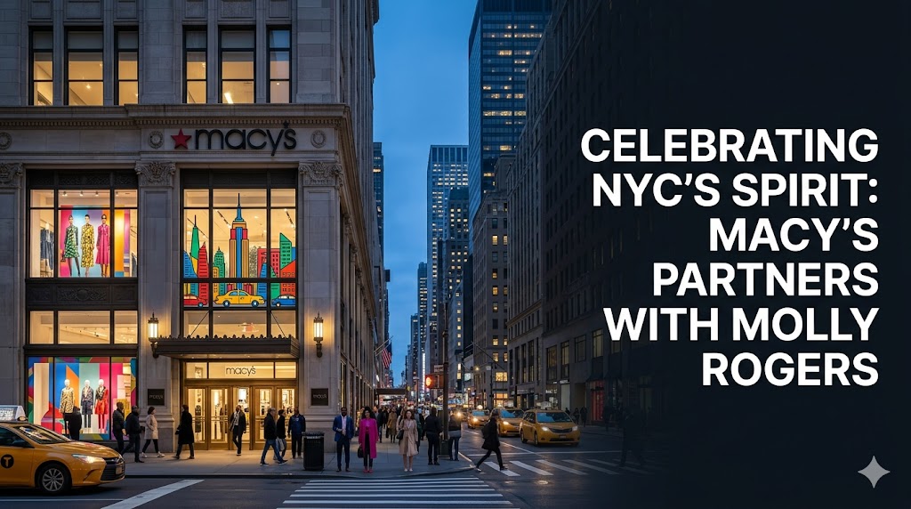 Macy's On 34th Collaboration with Molly Rogers celebrating NYC spirit