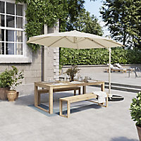GoodHome Hever Natural Teak 实木沙发套装