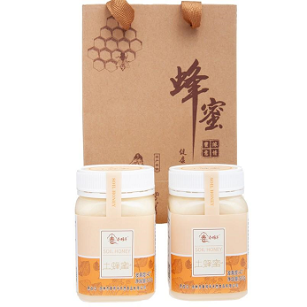 69元包邮！春将半 东北黑蜂土蜂蜜雪蜜500g*2瓶礼袋装