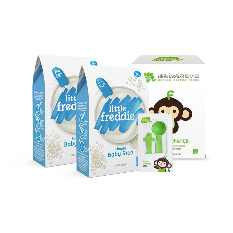 【返5购物金】小皮有机高铁原味米粉160g*2