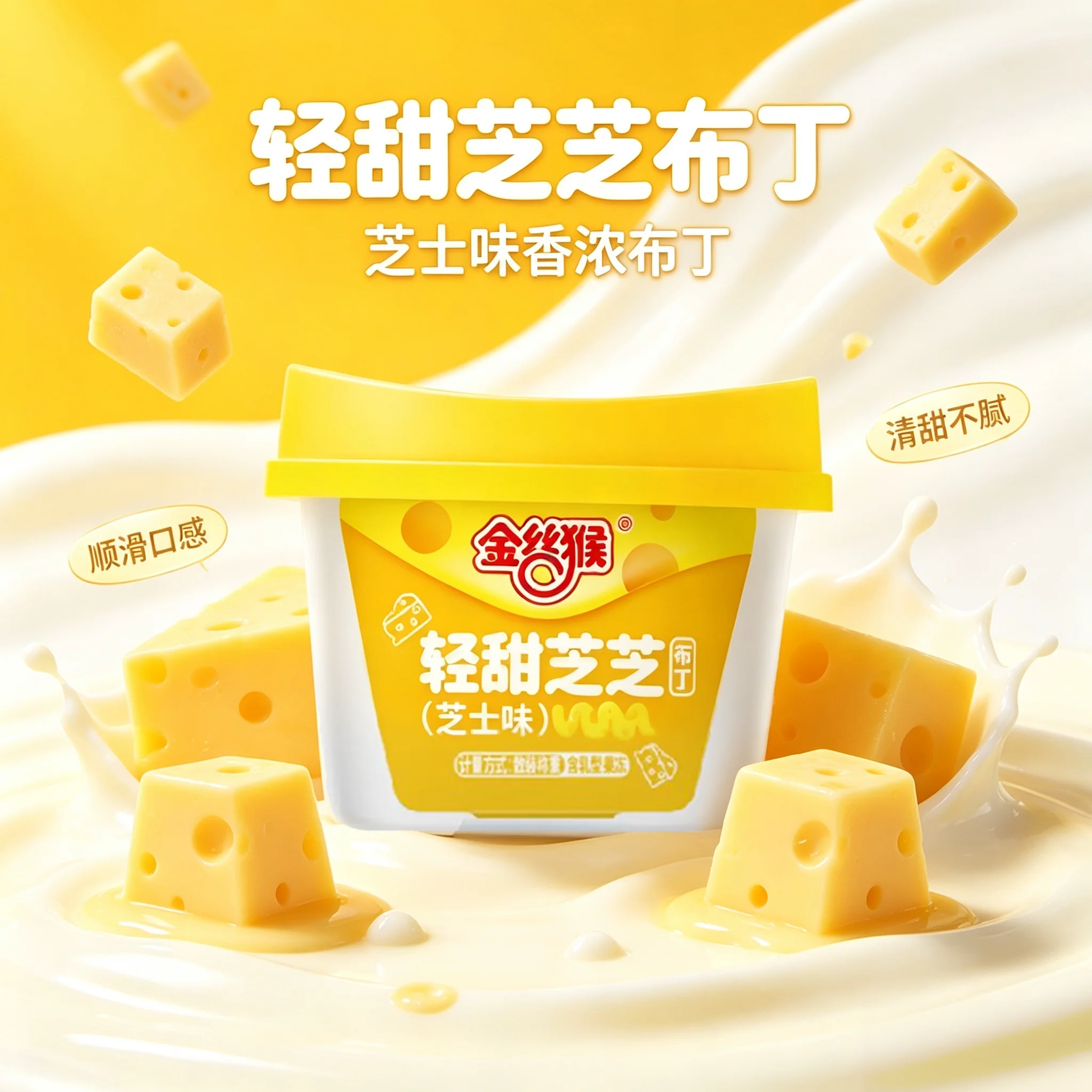 金丝猴鲜奶布丁多款草莓百香果芝士白桃椰果蜜桔味果冻