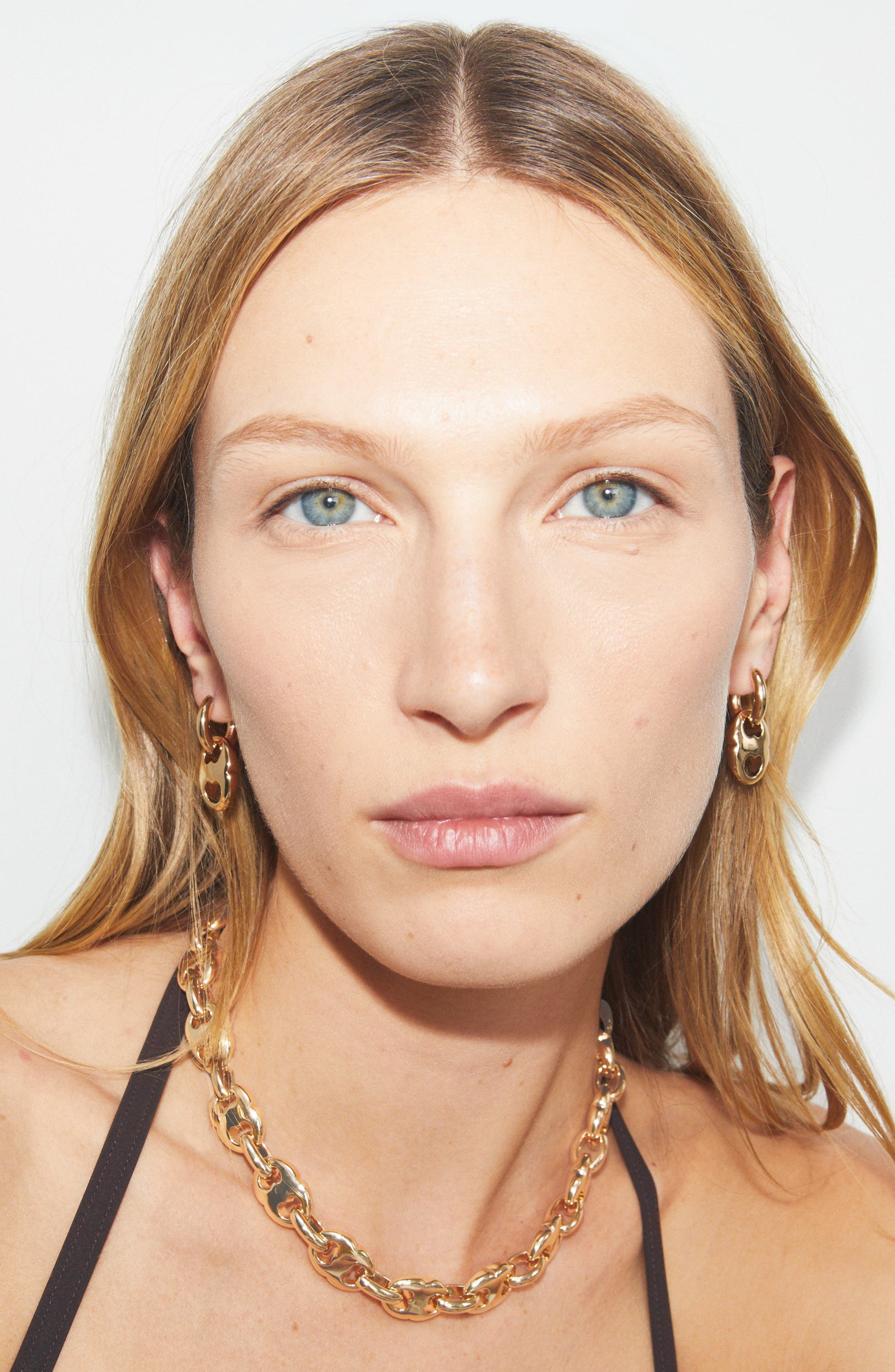 Tory Burch Gemini Link Drop Hoop Earrings