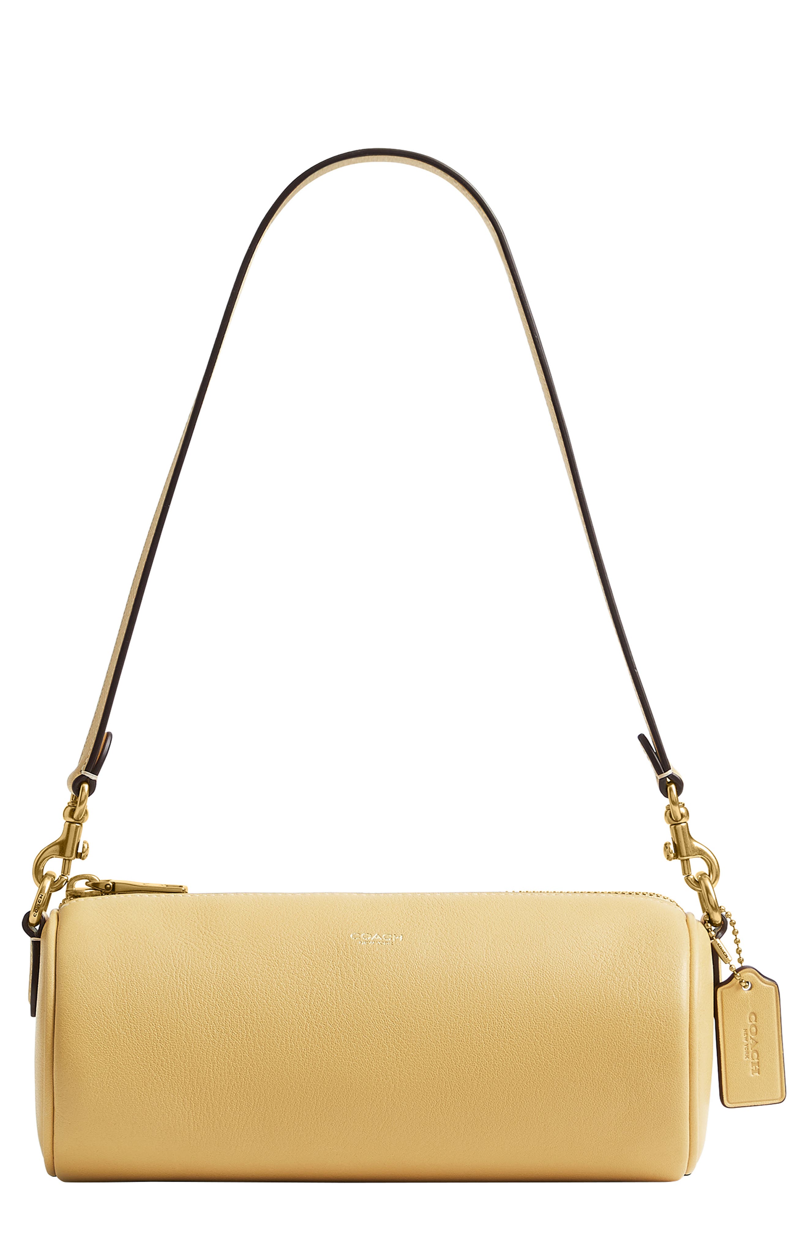 COACH Leather Barrel 蔻驰单肩包 Vanilla