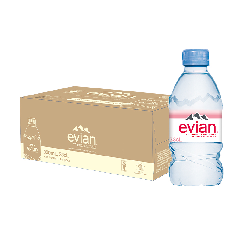 【拍2件】Evian依云天然矿泉水330ml*48瓶