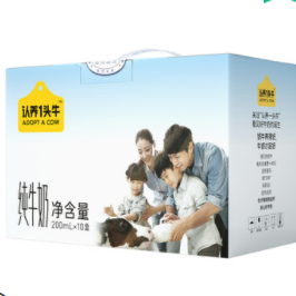 74.6元包邮！认养一头牛全脂纯牛奶200ml*10盒装*3件