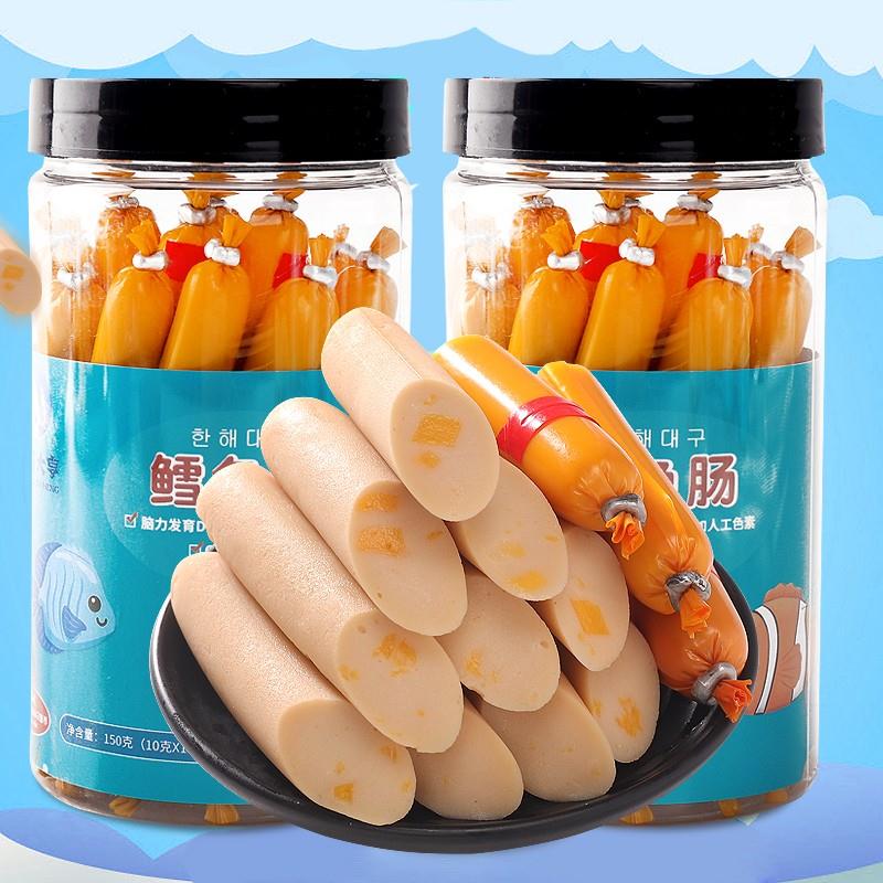 【京东旗舰店】 海岛大亨 深海鳕鱼肠火腿肠 150g*2罐