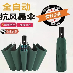 24骨全收伞晴雨两用女自动男士高档全自动大号女生高颜值黑色风暴