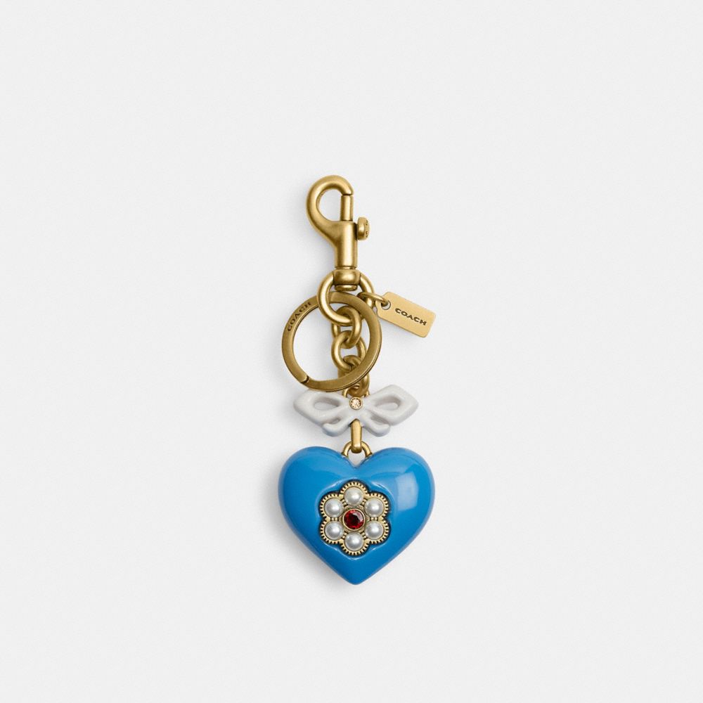 coach heart bag charm CBH12-B4LJF