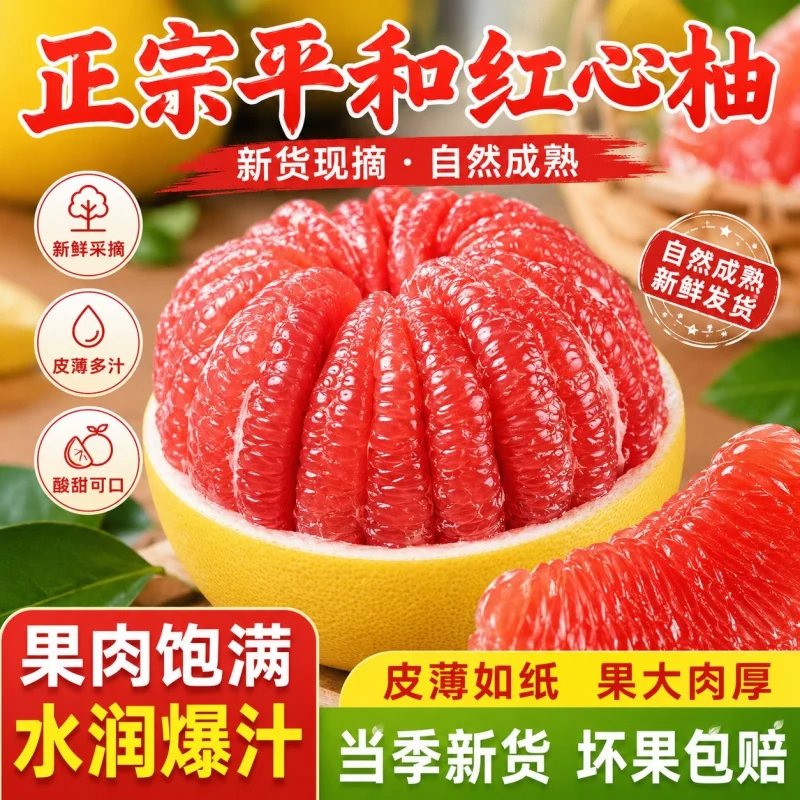 福建平和红心蜜柚8.5斤