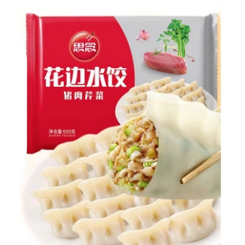 5.21元包邮！思念 猪肉芹菜花边水饺  500g 29只 