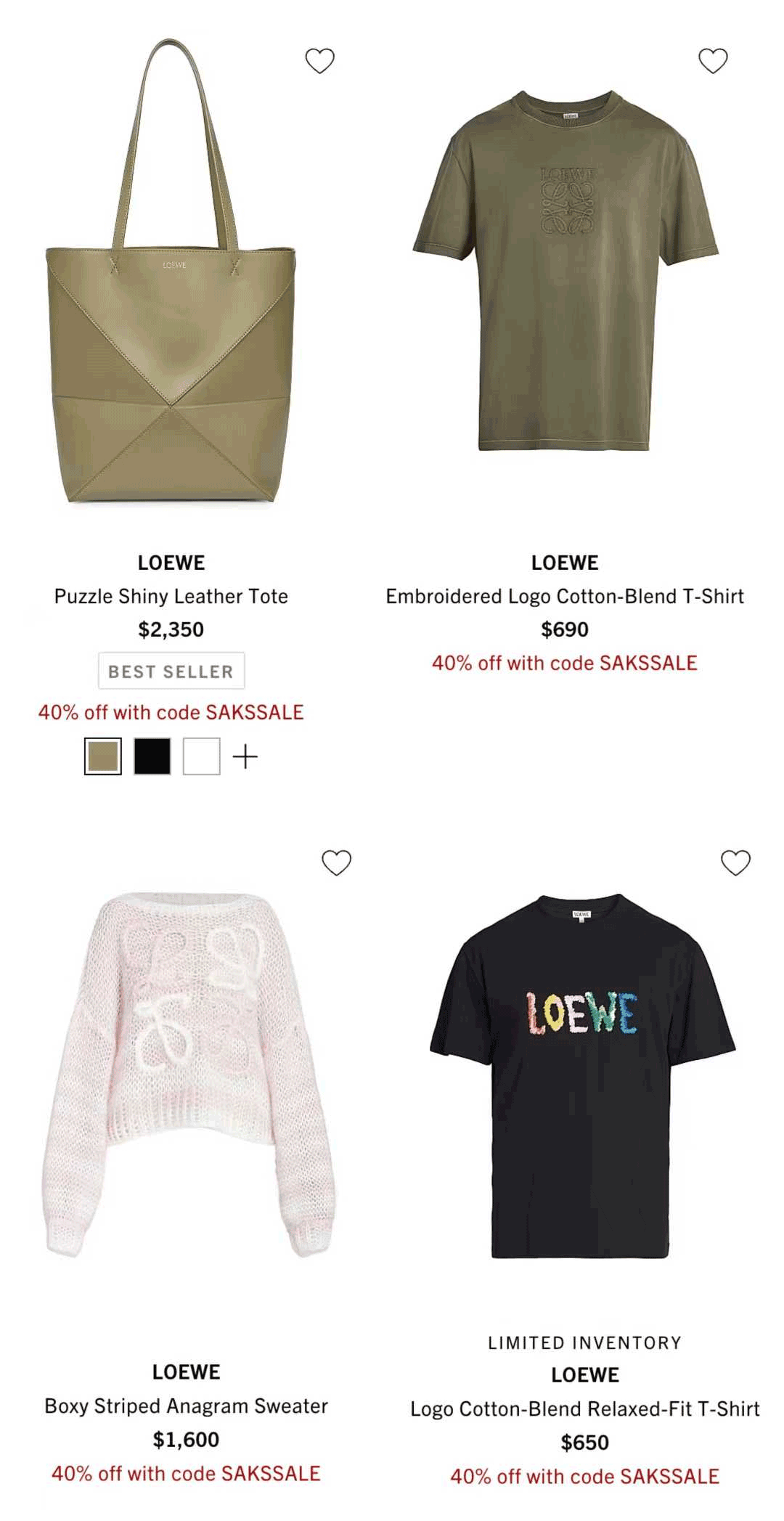 Screenshot of the Saks Fifth Avenue website homepage, promoting a sale event.