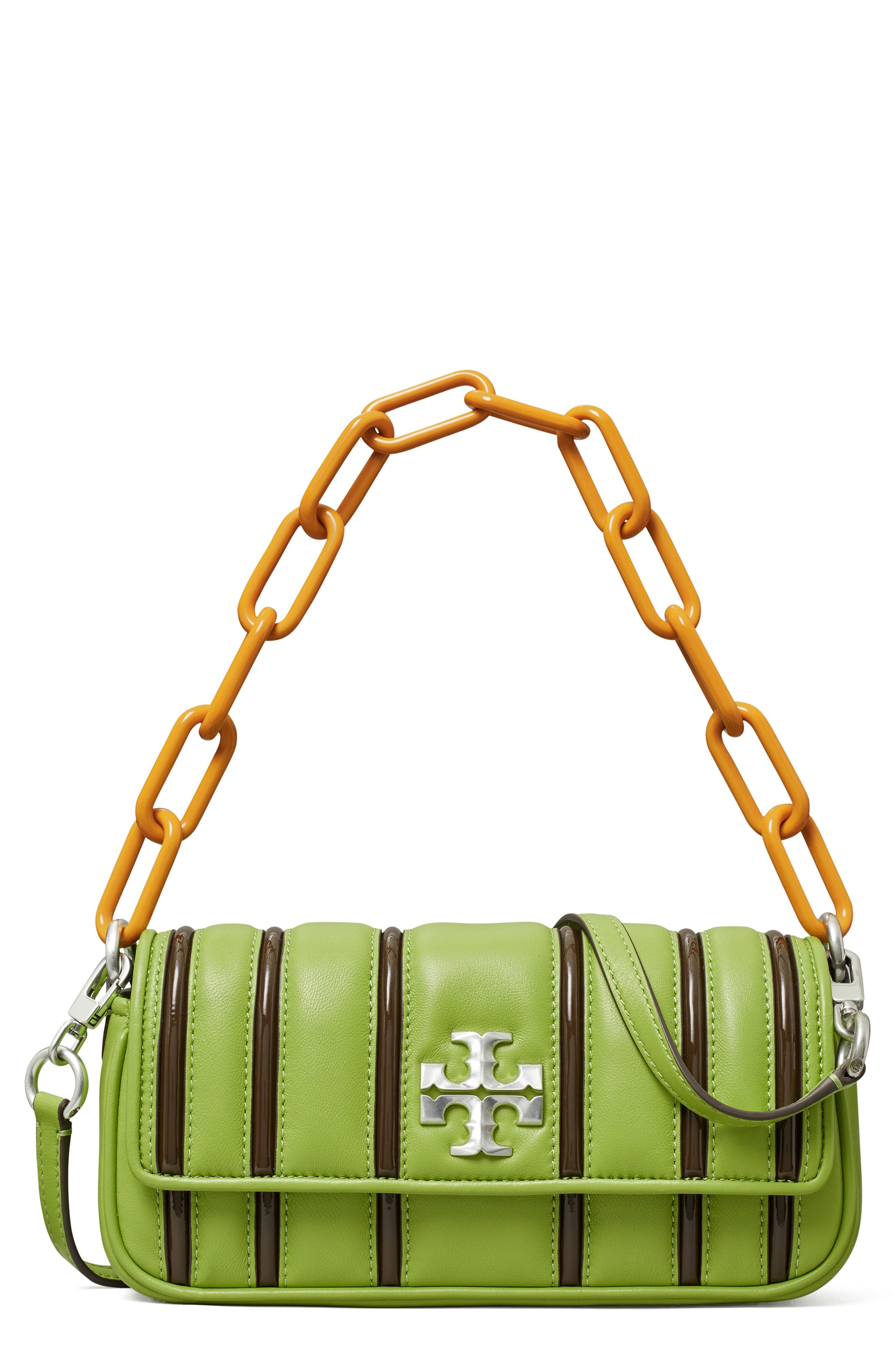 Tory Burch Small Kira Stripe Bombe Convertible Shoulder Bag