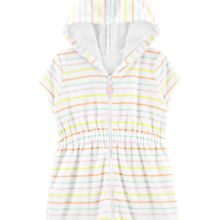 carters Multi Toddler Striped连体带帽衣服