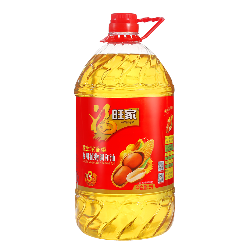 【福旺家】甄选五合花生食用植物调和油5L