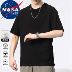 【白菜价】39元包邮！NASA 男士纯棉圆领透气T恤*3件