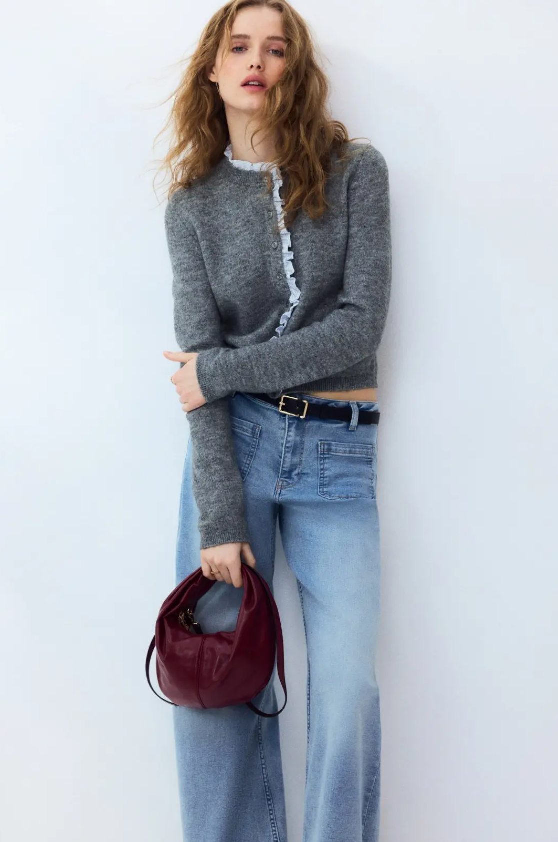 H&M Ruffle-Trimmed Cardigan