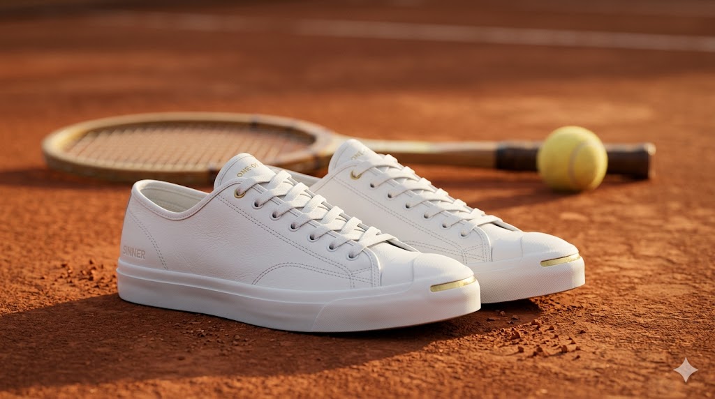 Converse One-Of-One Jack Purcell customized for tennis star Jannik Sinner