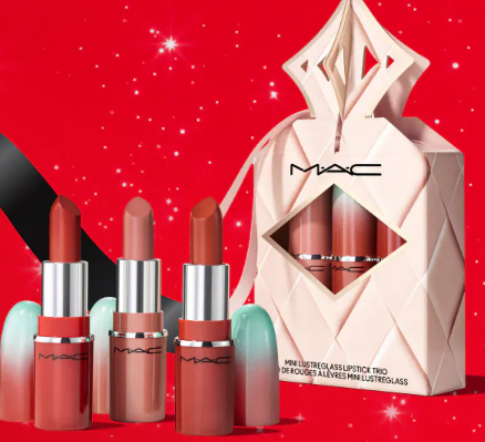 MAC 2025圣诞限定、日历7折+送柔雾弹口红