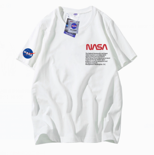 39.9元包邮！NASA联名款纯棉情侣短袖T恤