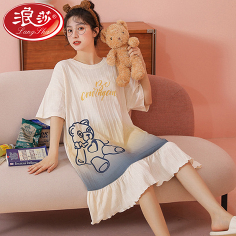 【多款可选】浪莎夏季纯棉睡裙